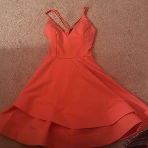 Windsor coral pink skater dress